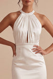 Robe mini Body Moulante Blanche Bodycon Trou de serrure