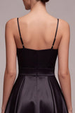Robe noire Petite Petite Noire à bretelles fines à bretelles, ligne A
