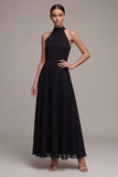 Dos nu noir A Ligne Longue robe formelle