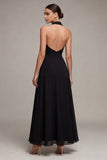 Dos nu noir A Ligne Longue robe formelle
