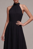 Dos nu noir A Ligne Longue robe formelle