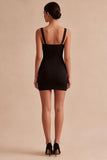 Corset à col carré Petite robe noire moulante