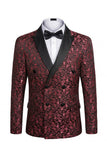 Costumes de mariage noirs double boutonnage à double boutonnage imprimé pour hommes