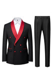 Costumes de bal pour hommes double boutonnage bleu clair en châle double boutonnage