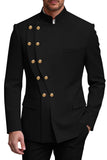 Costumes de bal noirs double boutonnage en deux pièces
