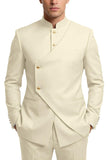 Costumes de bal pour hommes en mode café à poitrine simple en deux pièces