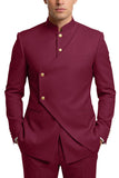 Costumes de bal pour hommes en mode café à poitrine simple en deux pièces