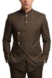 Costumes de bal pour hommes en mode café à poitrine simple en deux pièces
