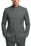 Costumes de bal pour hommes en mode café à poitrine simple en deux pièces