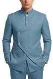 Costumes de bal pour hommes en mode café à poitrine simple en deux pièces