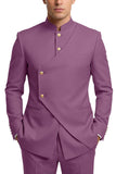 Costumes de bal pour hommes en mode café à poitrine simple en deux pièces