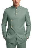 Costumes de bal pour hommes en mode café à poitrine simple en deux pièces