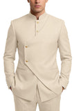 Costumes de bal pour hommes en mode café à poitrine simple en deux pièces