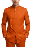 Costumes de bal pour hommes en mode café à poitrine simple en deux pièces