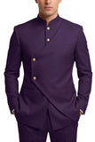 Costumes de bal pour hommes en mode café à poitrine simple en deux pièces
