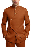 Costumes de bal pour hommes en mode café à poitrine simple en deux pièces