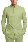Costumes de bal pour hommes en mode café à poitrine simple en deux pièces