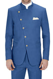Costumes de bal de bal Royal Blue Simple Boutonnés 2 pièces pour hommes