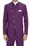 Costumes de bal de bal Royal Blue Simple Boutonnés 2 pièces pour hommes