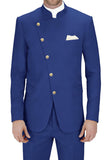 Costumes de bal de bal Royal Blue Simple Boutonnés 2 pièces pour hommes