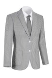 Veste pour hommes à boutonnage simple bleu bleu clair à encoche