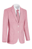 Veste pour hommes à boutonnage simple bleu bleu clair à encoche