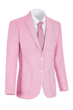 Veste pour hommes à boutonnage simple bleu bleu clair à encoche