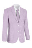 Veste pour hommes à boutonnage simple bleu bleu clair à encoche