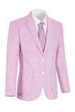 Veste pour hommes à boutonnage simple bleu bleu clair à encoche