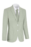Veste pour hommes à boutonnage simple bleu bleu clair à encoche
