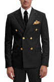 Costumes de bal masculins double boutonnage violet à revers pointé deux pièces