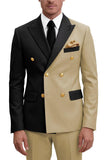 Costumes de bal masculins double boutonnage violet à revers pointé deux pièces