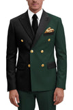 Costumes de bal masculins double boutonnage violet à revers pointé deux pièces