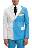 Costumes de bal double boutonnage double boutonnage violets pour hommes