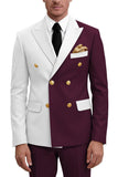 Costumes de bal double boutonnage double boutonnage violets pour hommes