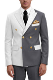 Costumes de bal double boutonnage double boutonnage violets pour hommes