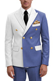 Costumes de bal double boutonnage double boutonnage violets pour hommes