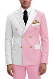 Costumes de bal double boutonnage double boutonnage violets pour hommes