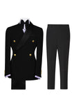 Costumes de bal pour hommes double boutonnage vert sauge à revers à encoche