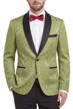 Costumes de bal pour hommes à motif de bal en châle bleu royal en deux pièces à un bouton, imprimés à un bouton
