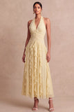 Robe de mariage Maxi A Line Chiffon Twin Short Size avec volants