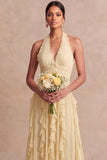 Robe de mariage Maxi A Line Chiffon Twin Short Size avec volants