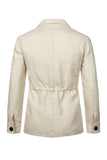 Veste pour hommes à boutonnage simple à revers beige