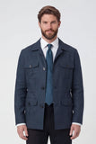 Veste pour hommes à boutonnage simple à revers beige