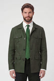 Veste pour hommes à boutonnage simple à revers beige