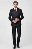 Costumes de bal Jacquard noir 2 pièces à revers d’un bouton, Jacquard pour hommes avec perles
