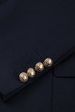 Costumes simple à boutonnage deux pièces bleu marine foncé