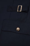Costumes simple à boutonnage deux pièces bleu marine foncé