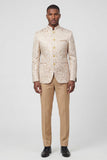 Costume homme 2 pièces doré simple boutonnage