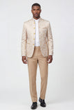 Costume homme 2 pièces doré simple boutonnage